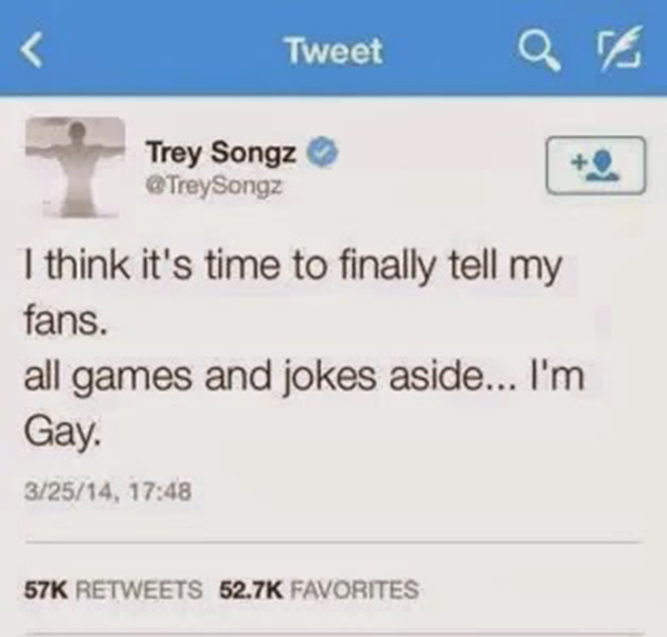 Trey Songz Gay Tweet