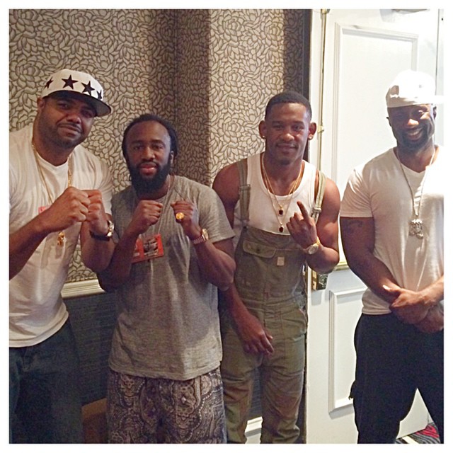 Left To Right J-Que, Kiotti, WBA Middleweight champ Danny Jacobs & J Mac