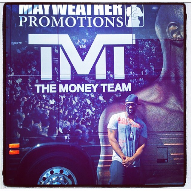J Mac Posted By Fllyod Mayweather's Money Team Bus