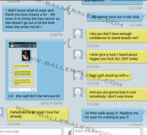 Drakes Texts To Jhonni Blaze