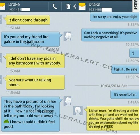 Drakes Texts To Jhonni Blaze