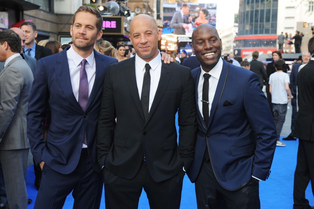 Paul Walker, Vin Diesel and Tyrese Gibson attend the world premiere of 'Fast And Furious 6'