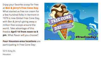 free cone tuesday