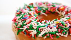 Colorful sprinkle donut
