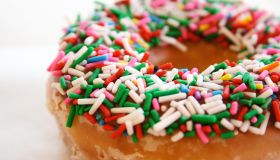 Colorful sprinkle donut
