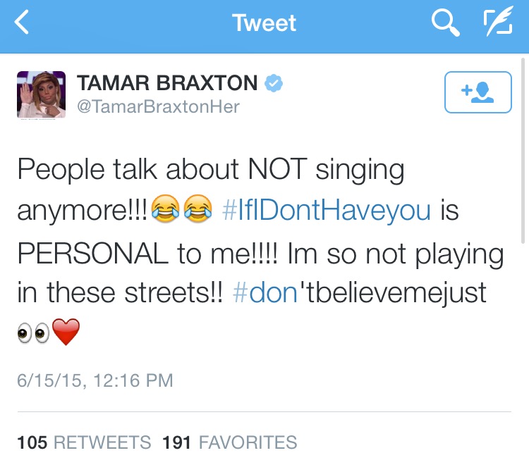 Tamar Braxton K Michelle Tweets