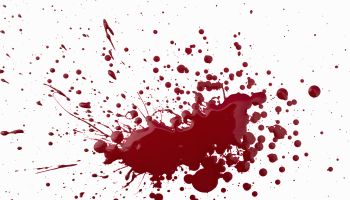 splattered paint simulating blood