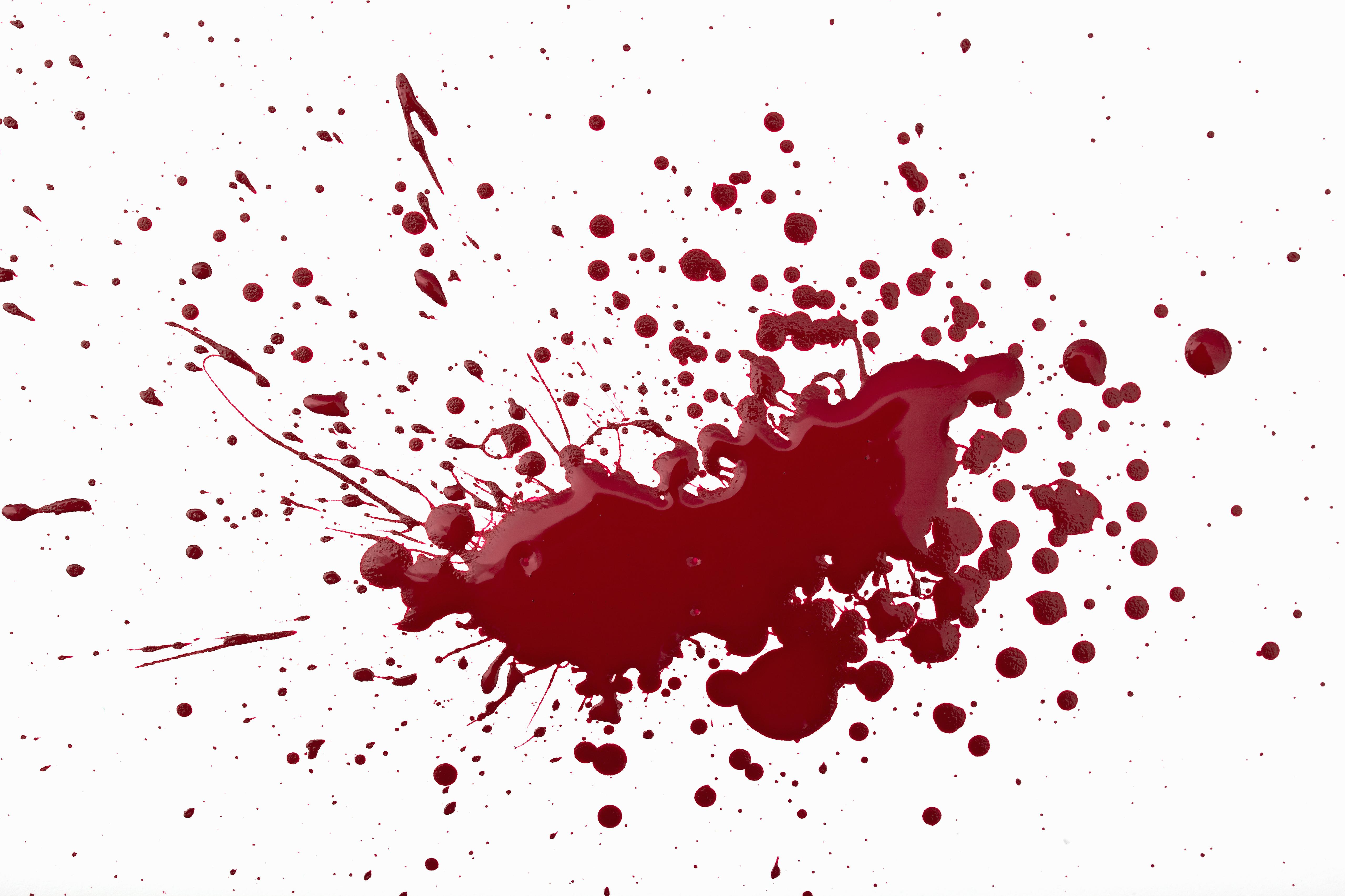 splattered paint simulating blood