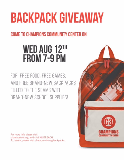 backpack giveaway