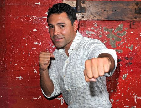 Oscar De La Hoya Leads A Clinic For Teenage Boxers