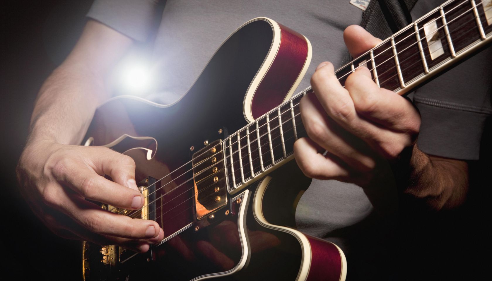 Man playing electric guitar