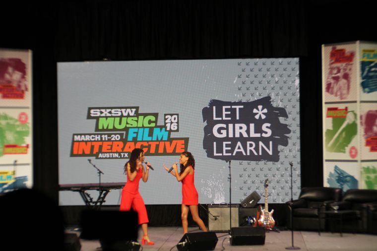 Chloe and Halle Bailey opened up the keynote with a special performance