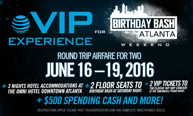 AT&T Birthday Bash VIP Experience - KBXX-FM - April 2016