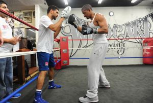 Nick Cannon Visits Amir Khan At The Wild Card Gym In Hollywood