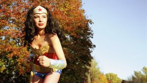 Woman Dressed as Wonder Woman