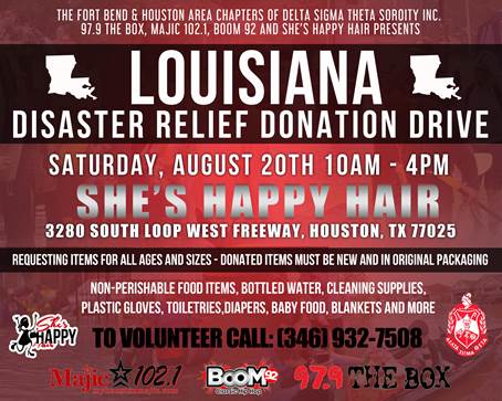 Louisiana Diaster Relief Donation Drive