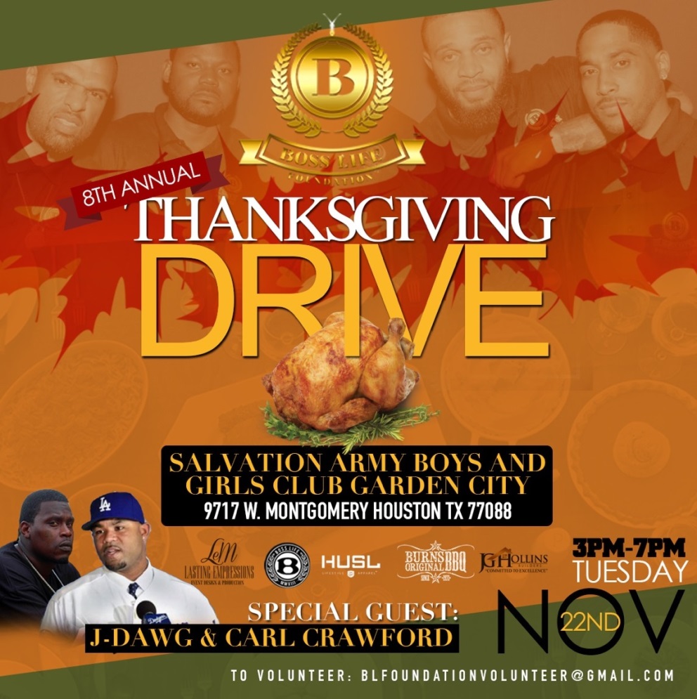 8th Annual BossLife Thanksgiving Drive