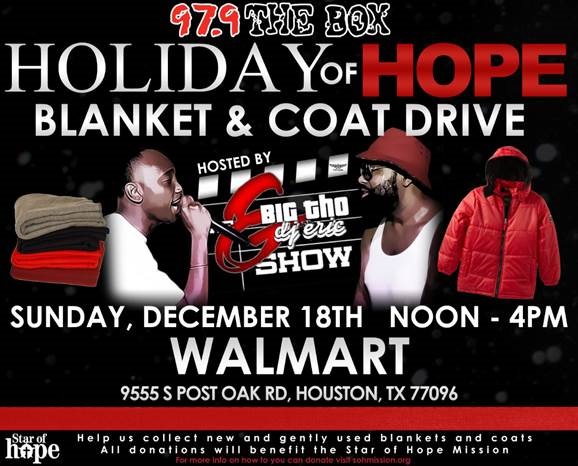 HOLIDAY OF HOPE BLANKET & COAT DRIVE