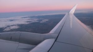 Sunset from a plane