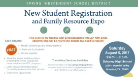 Spring ISD New Student Registration and Family Expo
