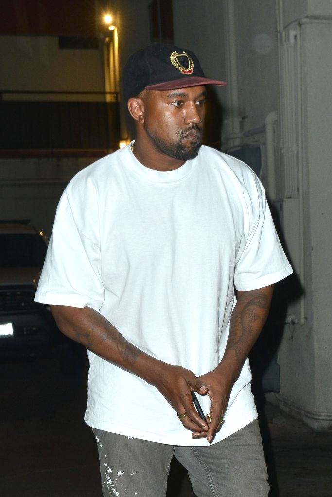 Kanye West leaves Matsuhisa Sushi restaurant in Beverly Hills