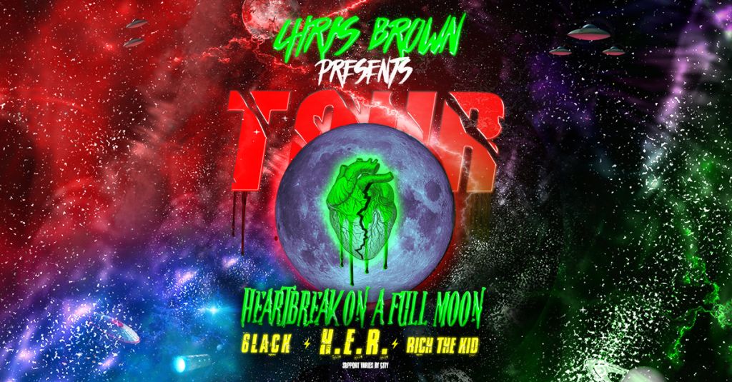 Chris Brown Heartbreak On A Full Moon Flyer