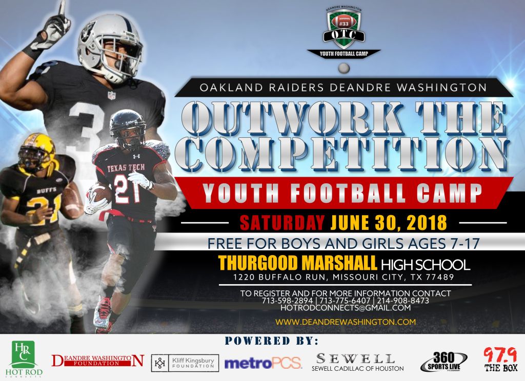 DeAndre Washington Outwork The Competition Football Camp