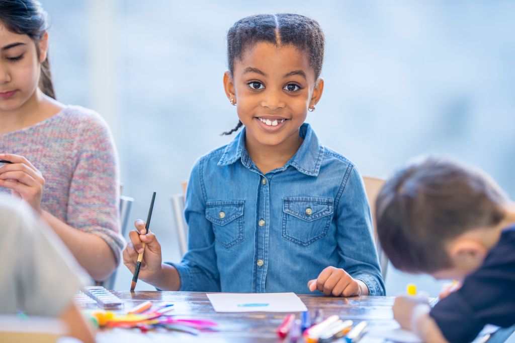 Happy Girl Painting