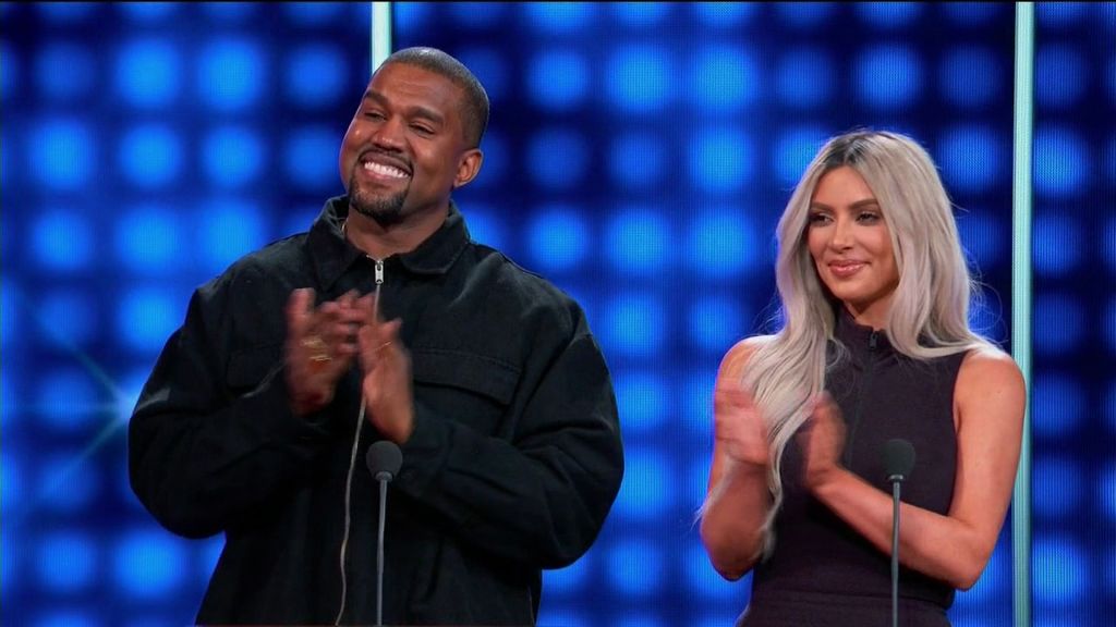 The West vs Kardashians during an appearance on ABC's 'Celebrity Family Feud.'