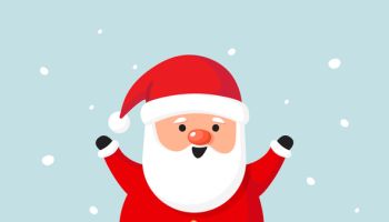 Santa Claus for Christmas and New Year Greeting Vector Design.