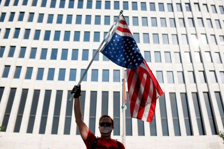 Upside Down American Flag - Houston