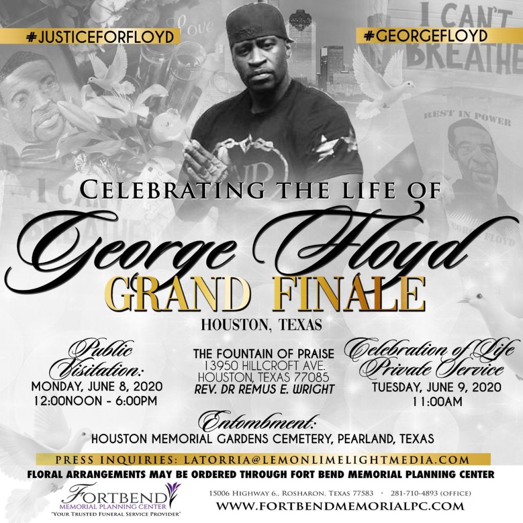 George Floyd Funeral Details