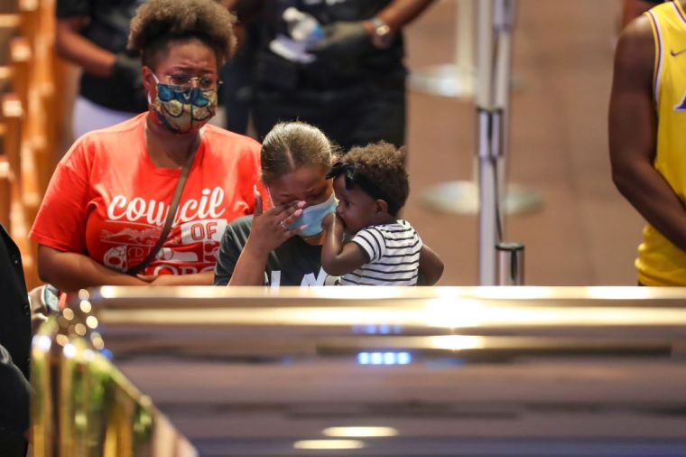 Mourners Pass By George Floyd's Casket