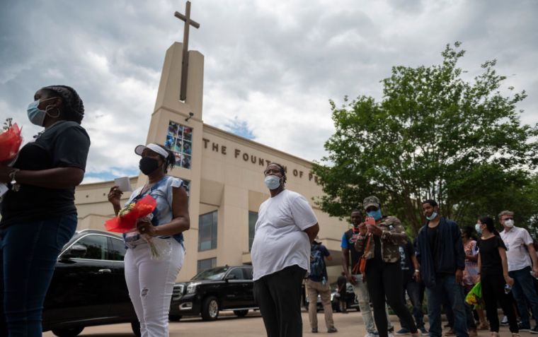People Outside Fountain Of Praise