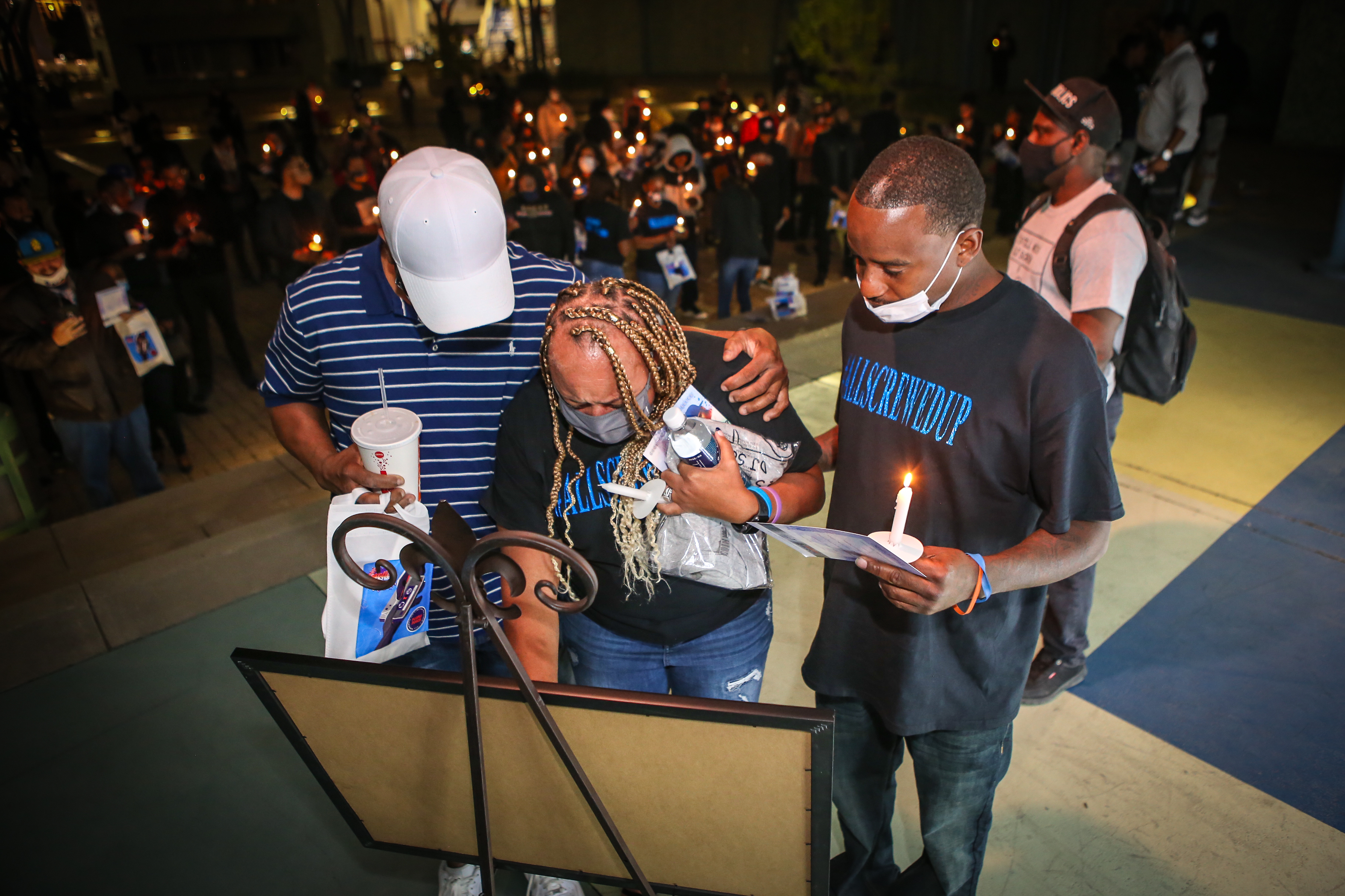 DJ Screw's Family At Candlelight Vigil