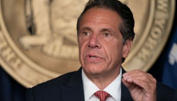 Governor Andrew Cuomo holds press briefing and makes...