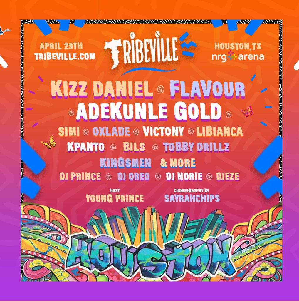 Tribeville is a Music Concert series that celebrates Black Music from across the world. Identifying them as "ONE TRIBE" The maiden edition which takes place on April 29th in Houston.
