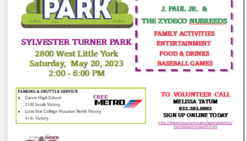 Mayor Turner's 15th Annual Family Day in the Park Is May 15th