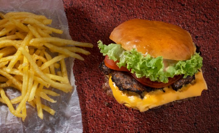 Smashburger and fries