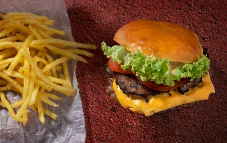 Smashburger and fries