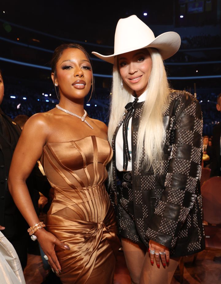 Beyonce and Victoria Monet