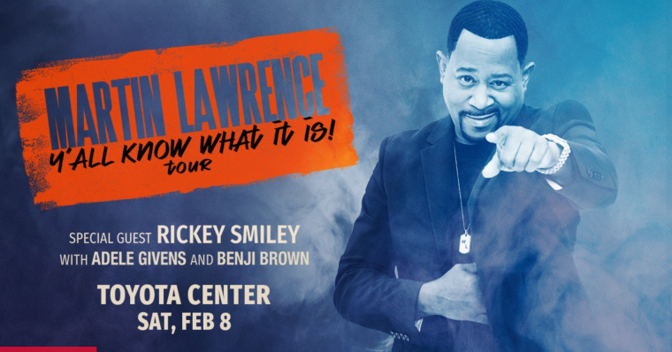 Martin Lawrence with Rickey Smiley, Adele Givens & Benji Brown