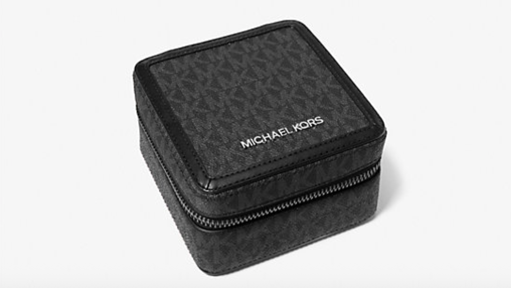 Michael Kors Outlet Cooper Logo Watch Travel Case