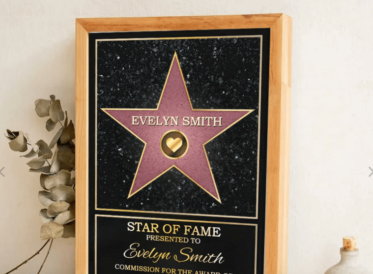 Customizable Star Of Fame for Dad | $24.95