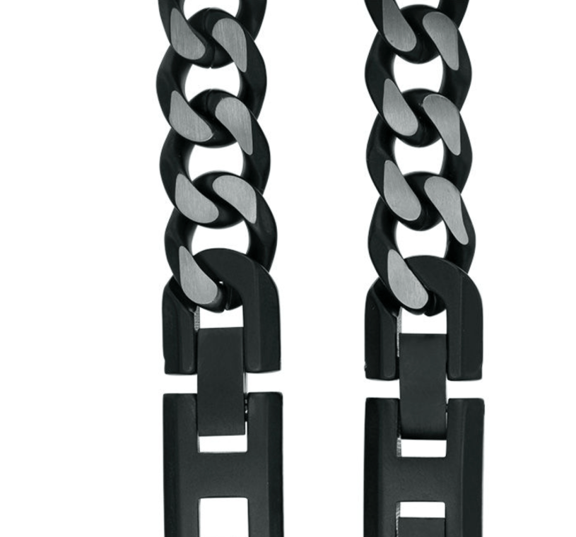 Zales Stainless Steel Black Bracelet | $41.30