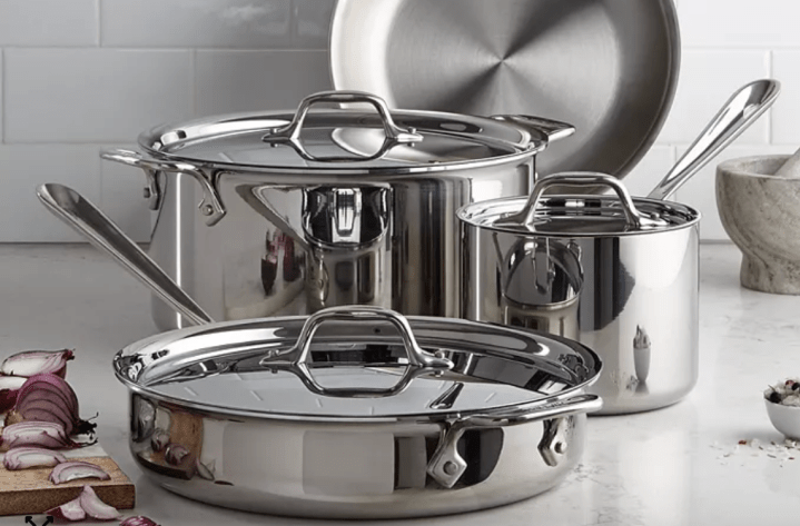 Stainless Steel Cookware Set $349.99 (42% off)