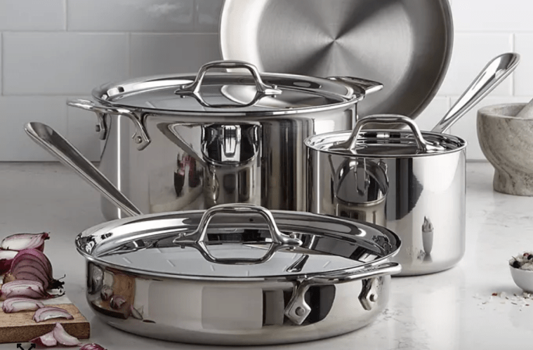Stainless Steel Cookware Set $349.99 (42% off)